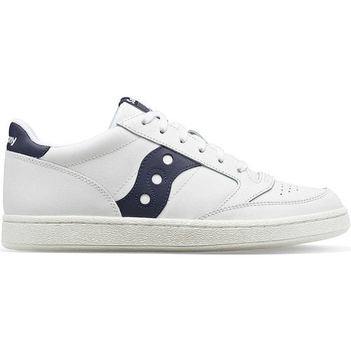 Jazz Court PU Blanc – vue latérale : sneaker blanche minimaliste