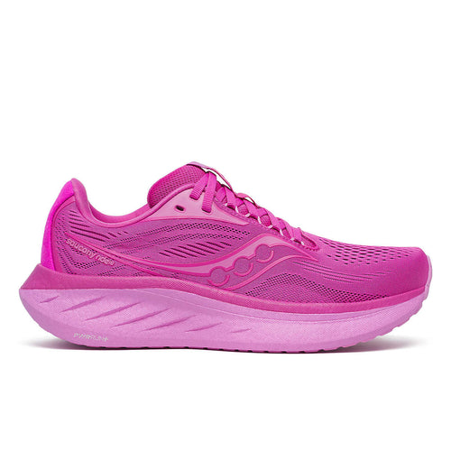 Saucony Ride 18 Femme Fuchsia Tulip – vue latérale