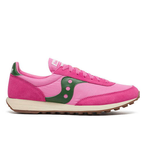 Saucony Trainer 80 Rose Forest – basket rétro unisexe avec contraste de couleurs