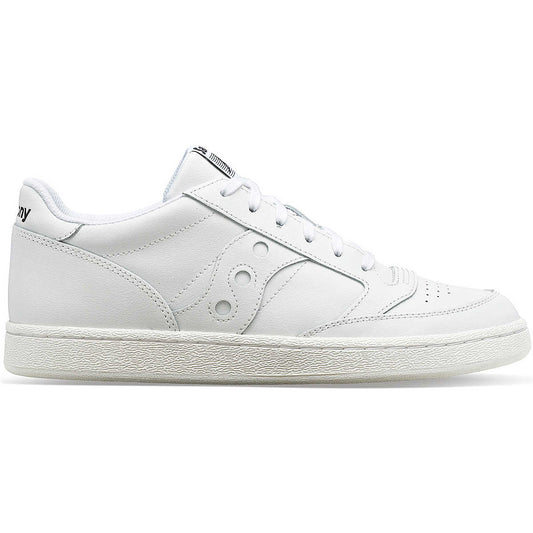 Jazz Court PU Blanc Navy – sneaker blanche à détails bleu marine