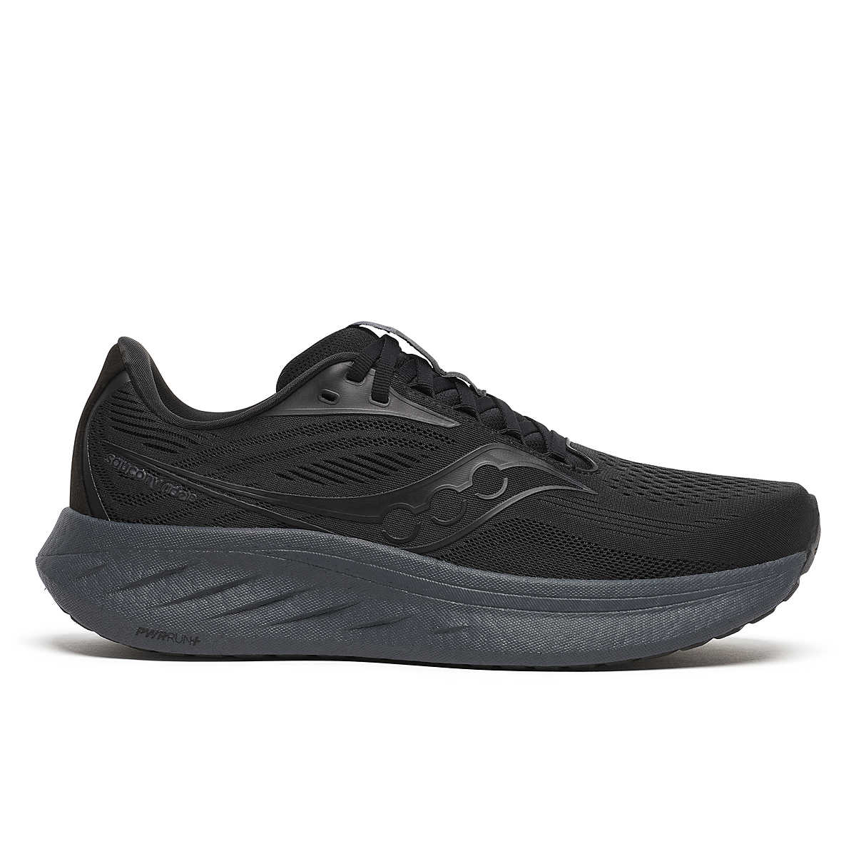 Chaussure Saucony Ride 18 homme noire shadow vue latérale