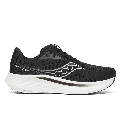 Chaussure de course homme Saucony Ride 18 noire et blanche