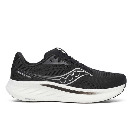 Chaussure de course homme Saucony Ride 18 noire et blanche