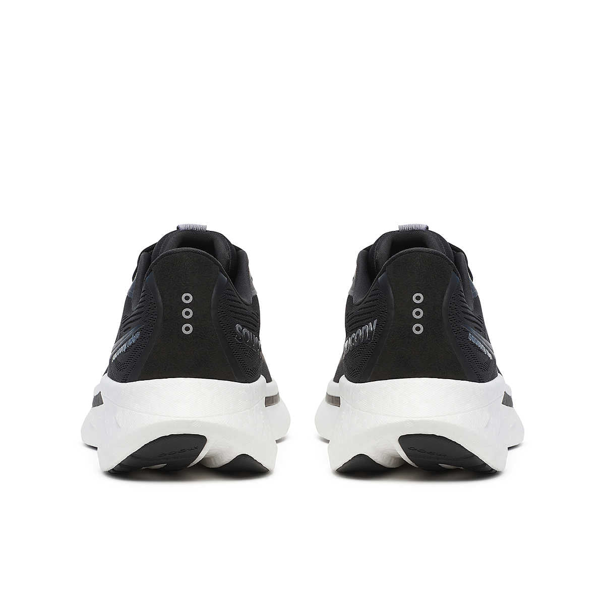 Vue arrière Saucony Ride 18 Black White