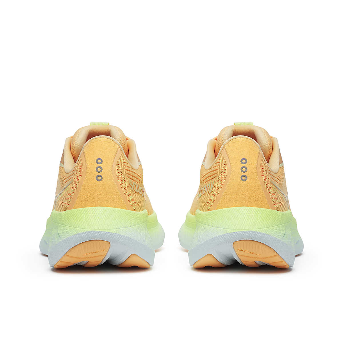Vue semelle Ride 18 Saucony Peach Sunny – amorti PWRRUN