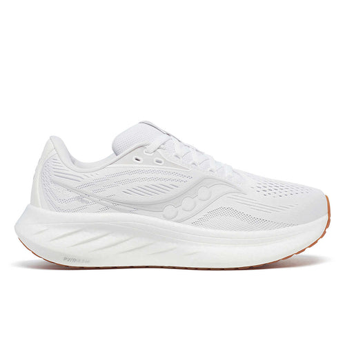Saucony Ride 18 Femme White Gum – silhouette moderne