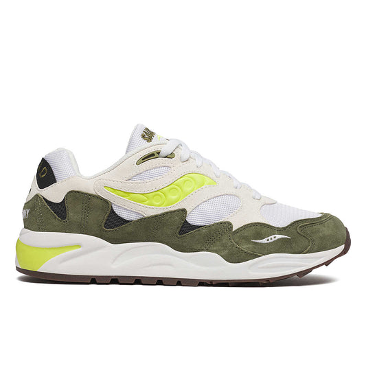 Grid Shadow 2 Blanc Vert – sneaker rétro unisexe Saucony