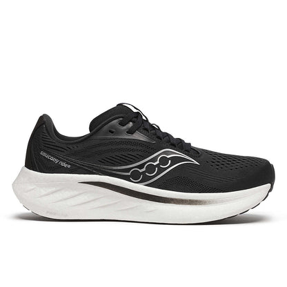 Chaussure Saucony Ride 18 femme Black White vue latérale