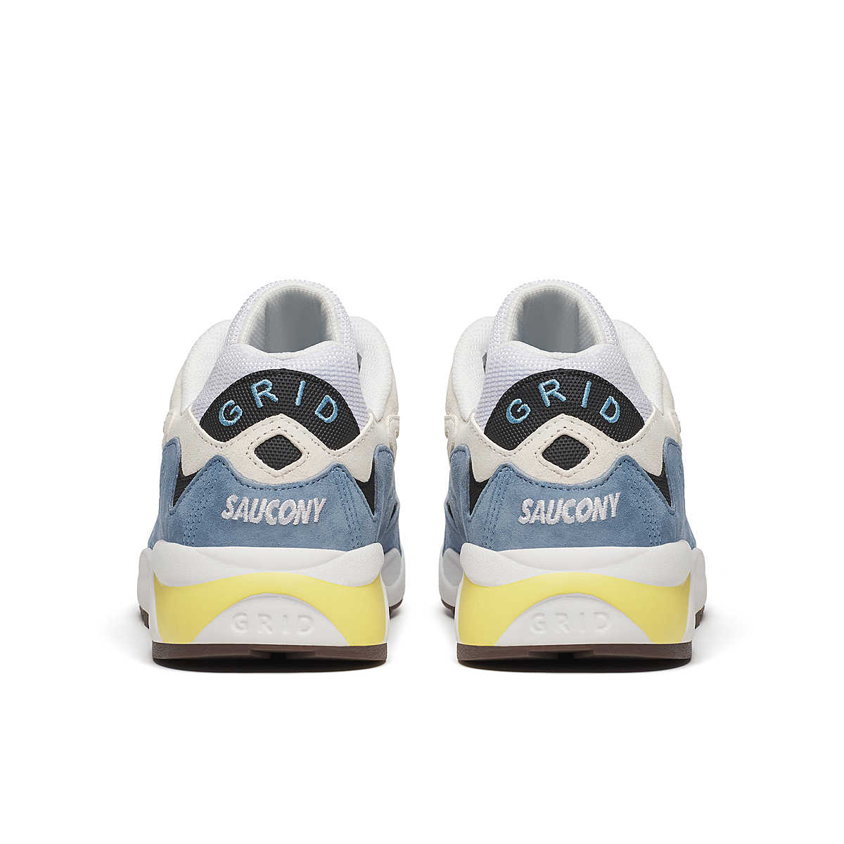 Basket portée Blanc Bleu – style running technique années 2000