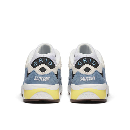 Basket portée Blanc Bleu – style running technique années 2000