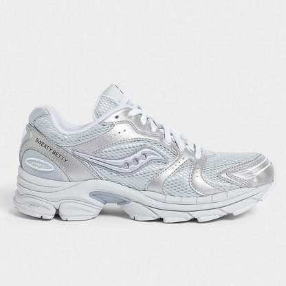 Sweaty Betty x Saucony ProGrid Triumph 4 Silver Blanc – basket rétro unisexe