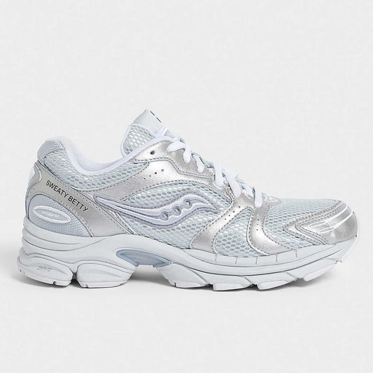 Sweaty Betty x Saucony ProGrid Triumph 4 Silver Blanc – basket rétro unisexe
