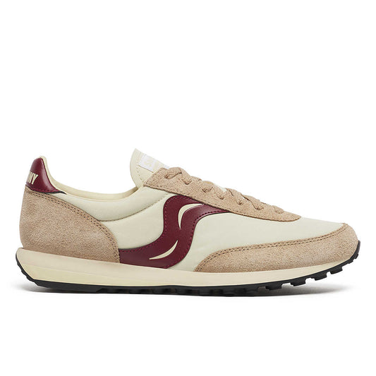 Saucony Trainer 80 Beige Bordeaux – sneaker rétro en daim et mesh