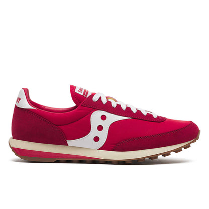 Saucony Trainer 80 Rouge Blanc – sneaker rétro en daim et mesh