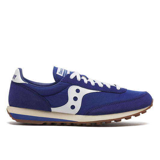 Saucony Trainer 80 Royal Blanc – sneaker rétro en daim et mesh